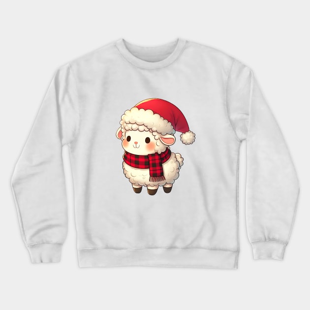 Cute Christmas Sheep Crewneck Sweatshirt by Takeda_Art